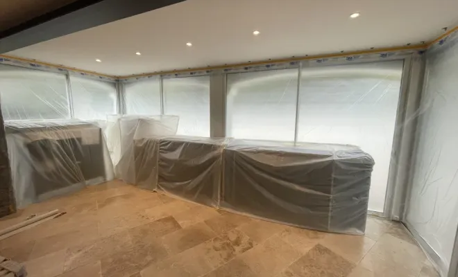 Peinture d'une villa au plan de la tour, Sainte-Maxime, EM Peinture & Décoration