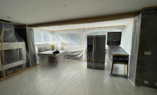 Peinture d'une villa au plan de la tour, Sainte-Maxime, EM Peinture & Décoration