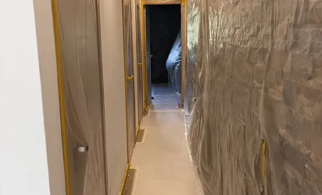 Peinture d'une villa au plan de la tour, Sainte-Maxime, EM Peinture & Décoration