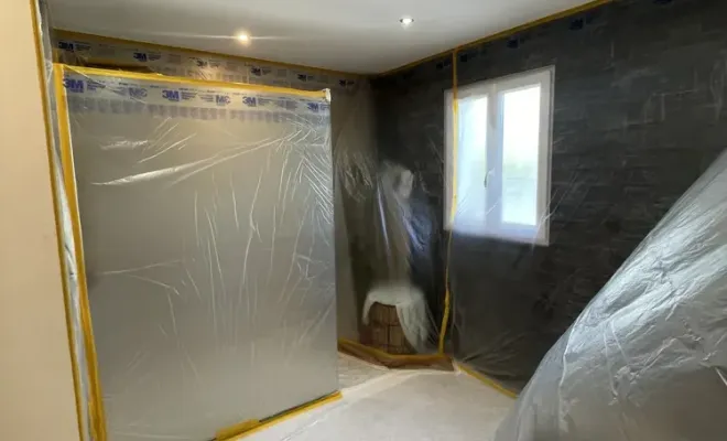 Peinture d'une villa au plan de la tour, Sainte-Maxime, EM Peinture & Décoration