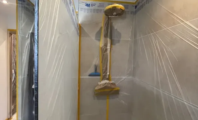 Peinture d'une villa au plan de la tour, Sainte-Maxime, EM Peinture & Décoration