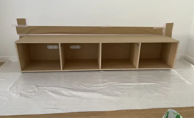 Travaux de peinture sur une bibliothèque en MDF à Saint-Germain-en-Laye, Sainte-Maxime, EM Peinture & Décoration